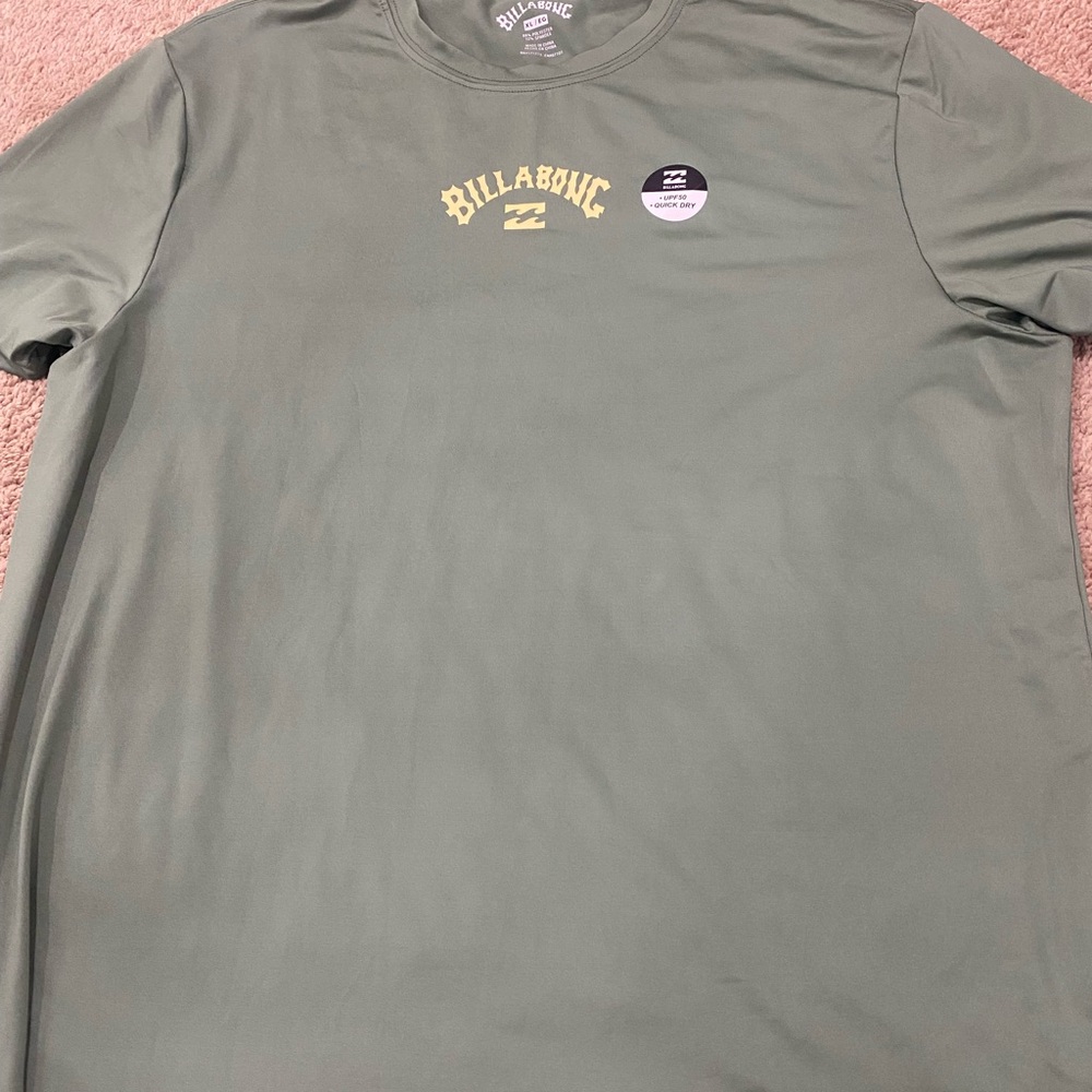 Billabong Men’s Swimming Short Sleeve Logo Tee -Green